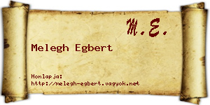 Melegh Egbert névjegykártya